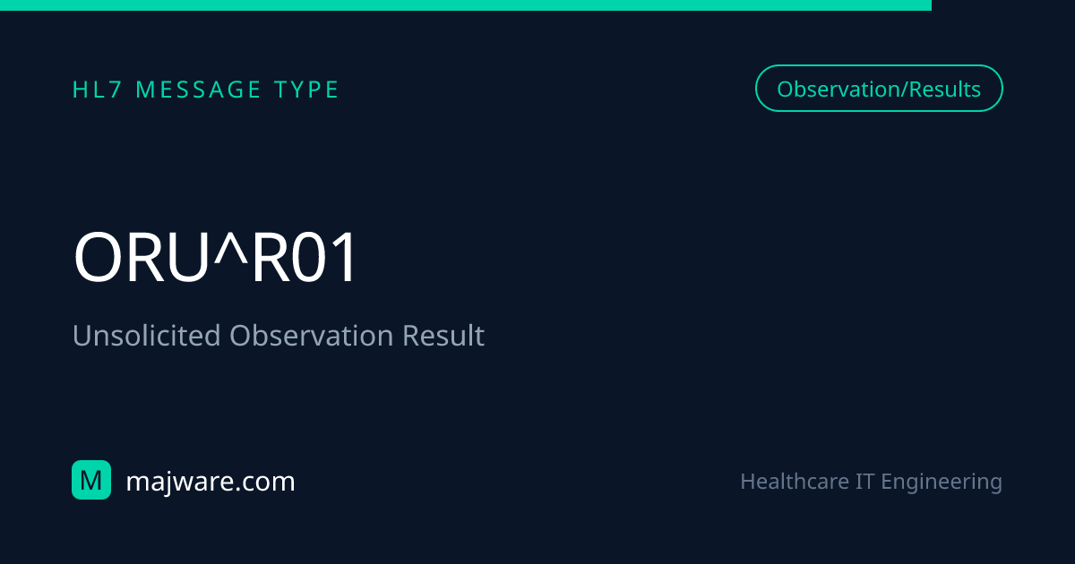 HL7 ORU^R01 — Unsolicited Observation Result | Message Structure ...